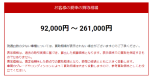 車検切れ間近の車【傷アリ】を楽天Carで一括査定にかけてみた